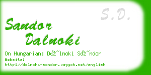 sandor dalnoki business card